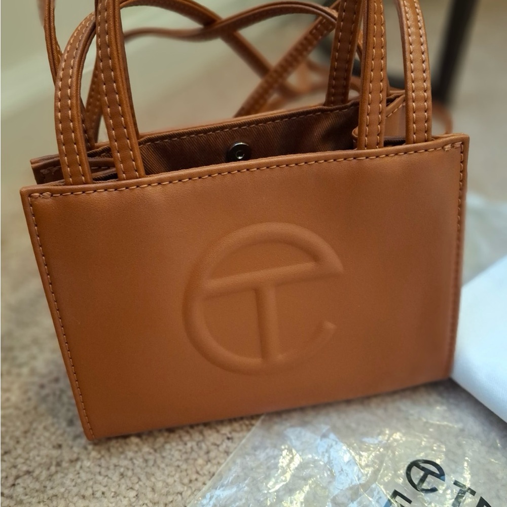 Telfar Small Shopping Cognac Bag